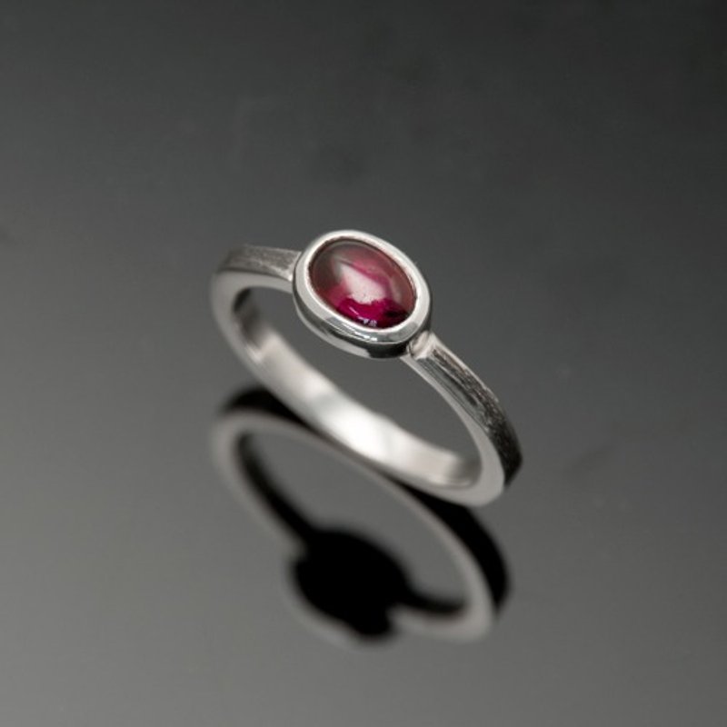 Garnet Silver Ring [SILVER PERSPIRATION] LLR-007Bgn - General Rings - Other Metals 