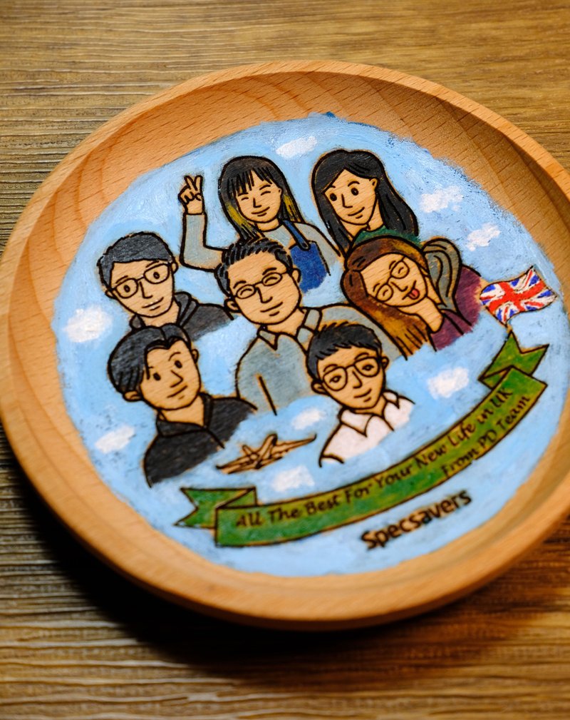 客製化物語小木碟-好朋友訂製版(同款多隻有特別折扣) - 裝飾/擺設  - 木頭 