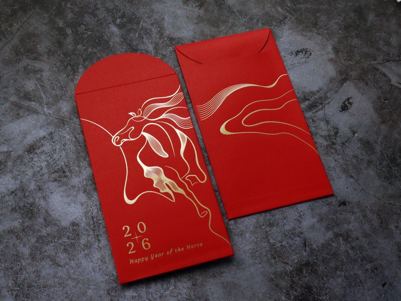 【心に残る】2026年オリジナルデザインポチ袋 - ロゴ・会社名箔押し可能 100枚セット - ご祝儀袋・ポチ袋 - 紙 レッド