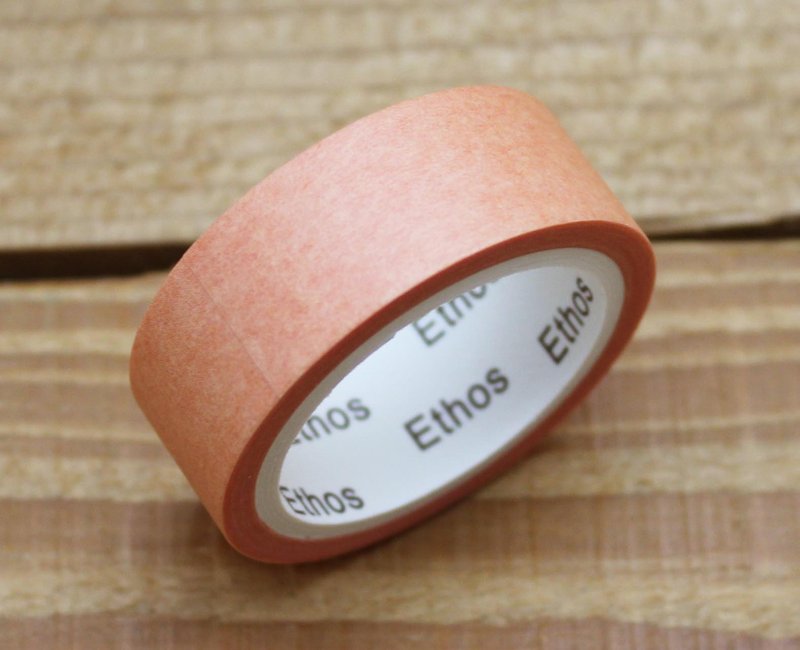 【紙膠帶】 1.5cm紙膠帶(淡橘82)00982 - 紙膠帶/和紙/PET - 紙 橘色