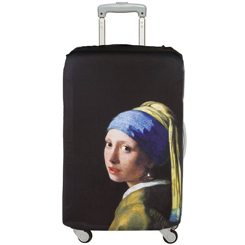 LOQI suitcase jacket / Vermeer pearl earring girl LMJVGI [M size] - กระเป๋าเดินทาง/ผ้าคลุม - เส้นใยสังเคราะห์ สีดำ
