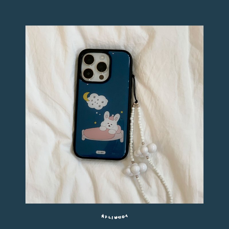 (Bumper Epoxy) Sleeping zZZ~ phonecase - 手機殼/手機套 - 塑膠 藍色