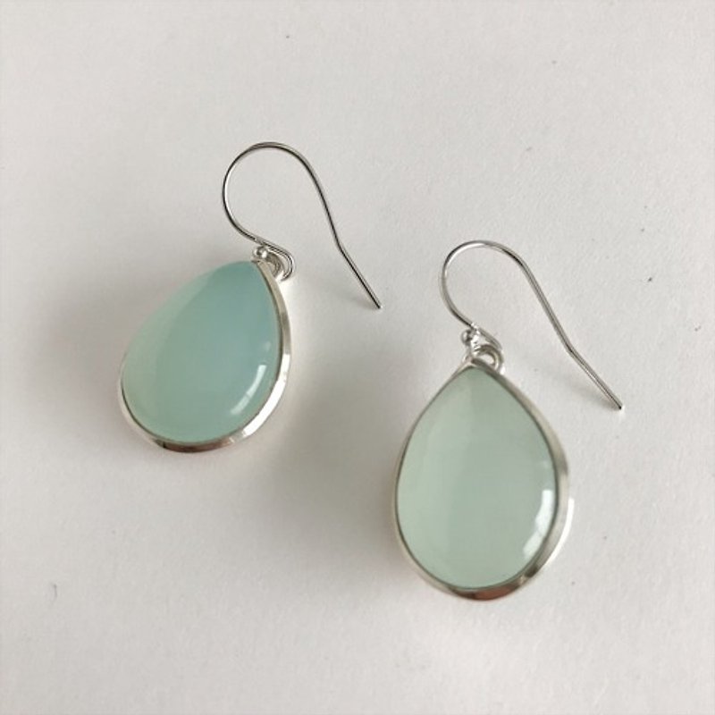 Chalcedony earrings - Earrings & Clip-ons - Other Metals 
