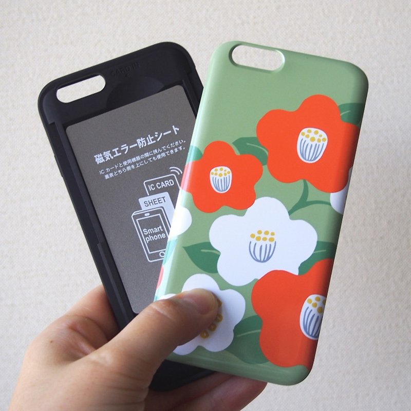iPhone case which can hold a chip card - เคส/ซองมือถือ - พลาสติก สีเขียว