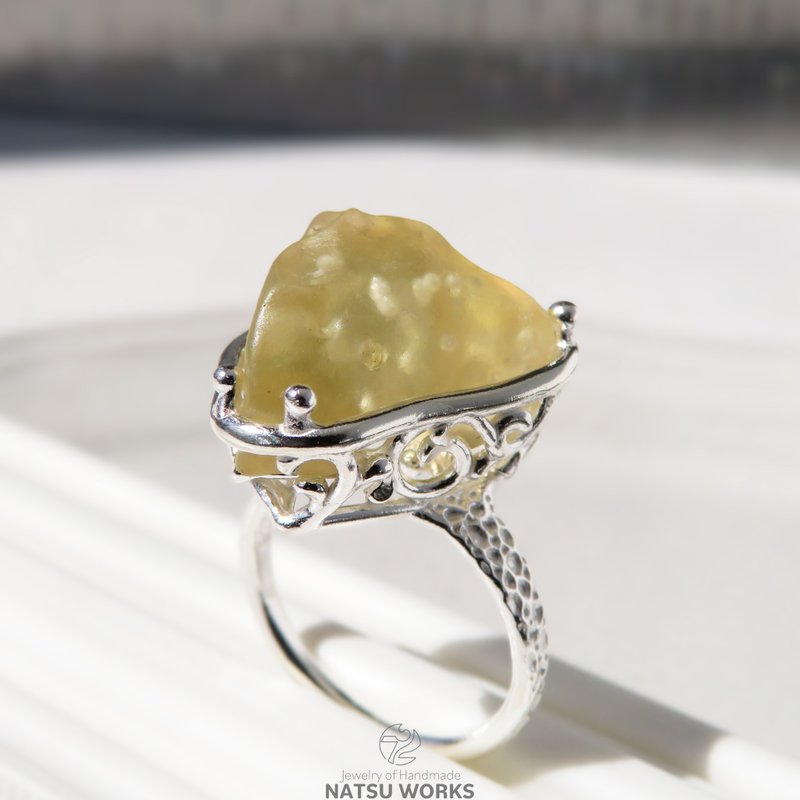 リビアングラス リング / Libyan Desert Glass Ring 1 - 戒指 - 寶石 黃色