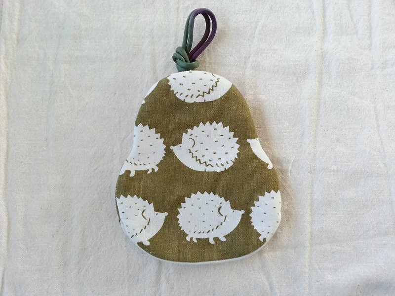 Hedgehog pear-shaped key bag【K161013】 - ที่ห้อยกุญแจ - ผ้าฝ้าย/ผ้าลินิน หลากหลายสี