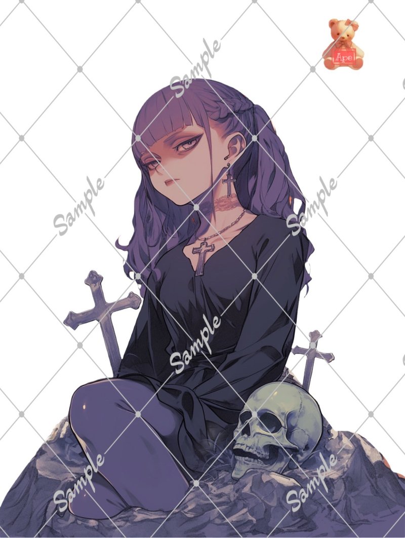 オリジナル人物ステッカー 装飾ステッカー  5枚入 - ステッカー・シール - 紙 