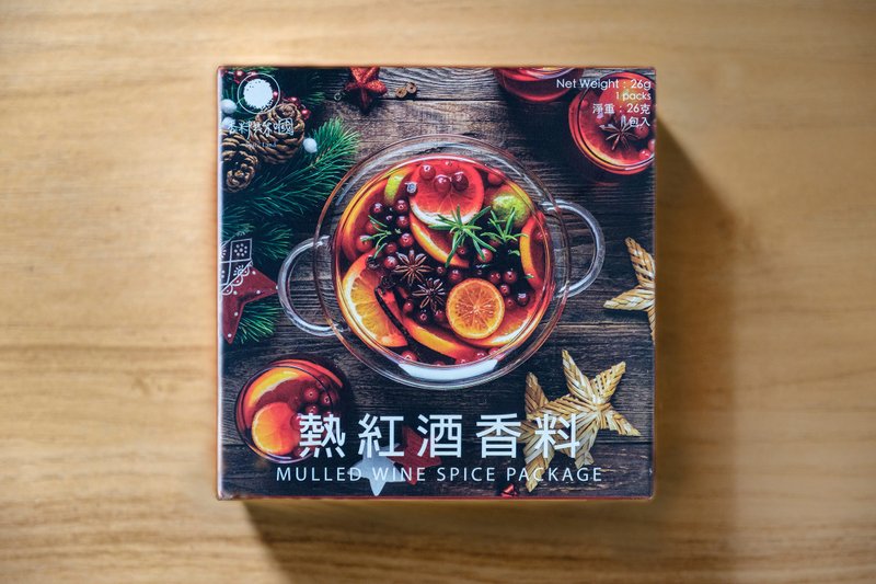 mulled wine spice - เครื่องปรุงรส - กระดาษ สีแดง