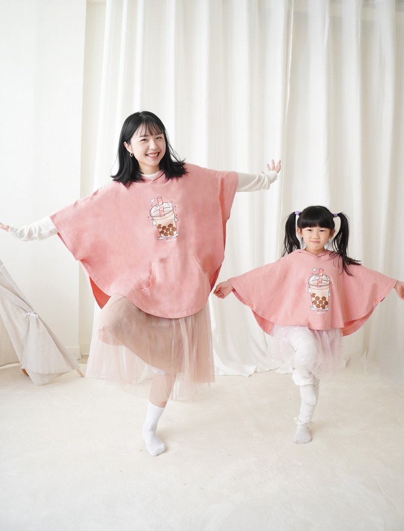 Mochi Rabbit Treasure-Thin Cape Hoody (Pink) - Women's Casual & Functional Jackets - Cotton & Hemp Pink