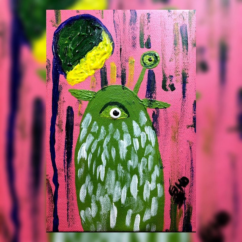 壓克力畫作 - R-Mo - 海報/掛畫/掛布 - 棉．麻 粉紅色