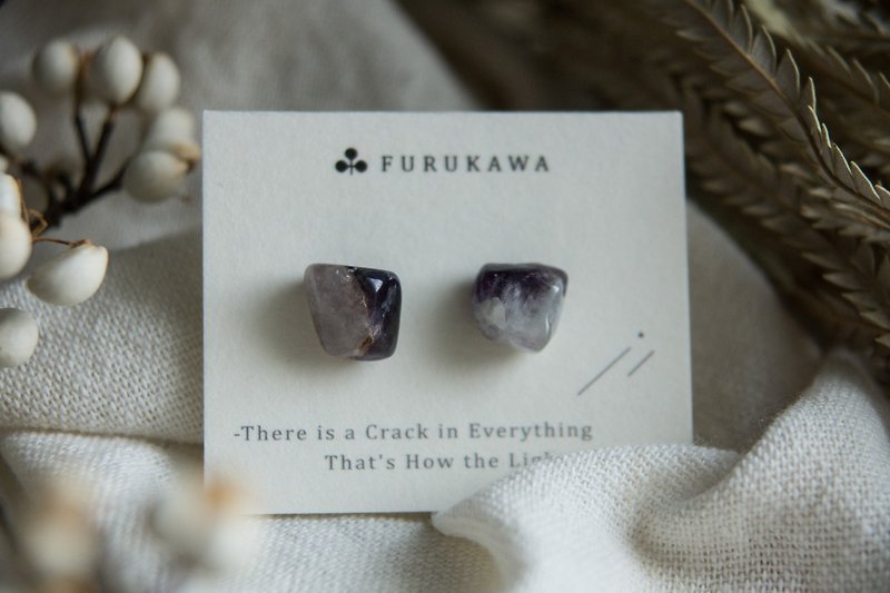 CRACK | Mineral Earrings | EARRINGS - Earrings & Clip-ons - Jade Purple