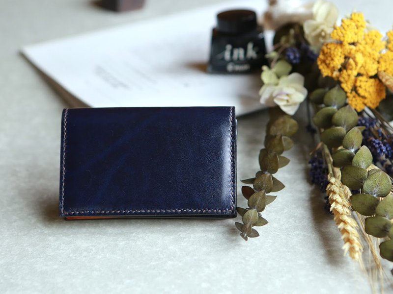 No.09 Card Case - 名片夾/名片盒 - 真皮 藍色