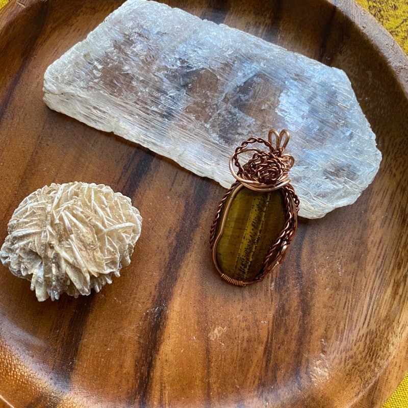 心火 虎眼石項鍊 - 項鍊 - 半寶石 
