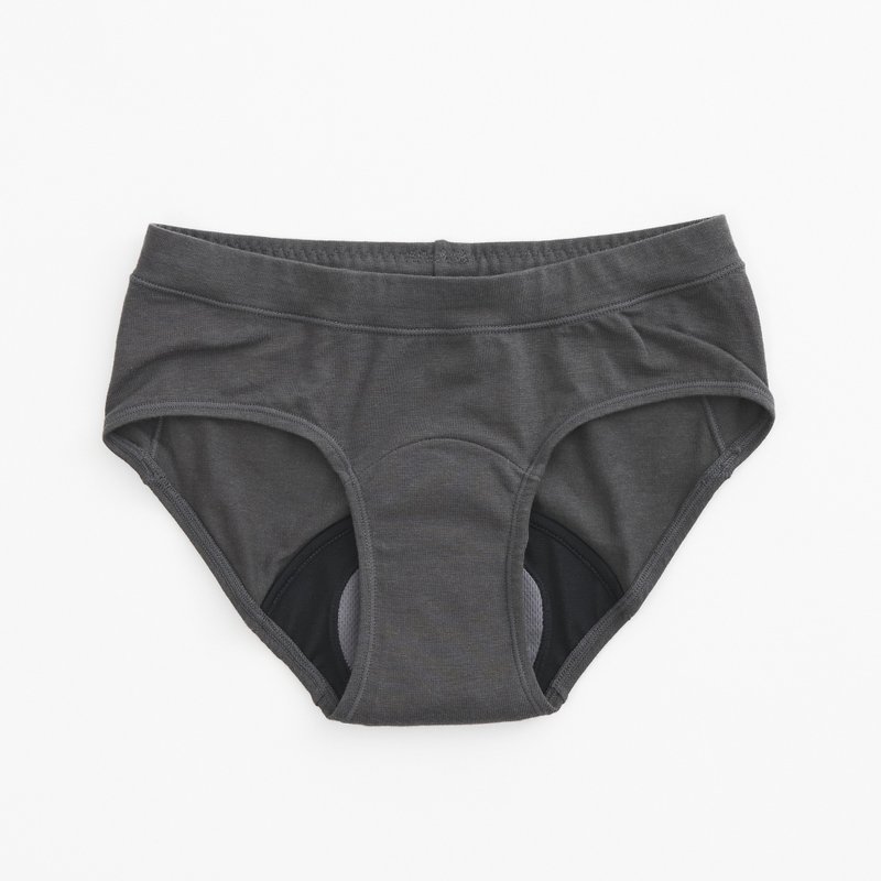 Made in Japan: Organic Cotton x FILAGEN Absorbent Shorts - Moisturizing, Breathable, Sustainable - ชุดชั้นในผู้หญิง - ผ้าฝ้าย/ผ้าลินิน สีเทา