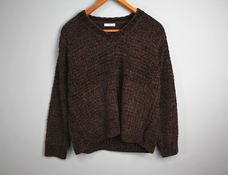 FOAK ancient deep cocoa soft fleece woven top - Women's Sweaters - Polyester 
