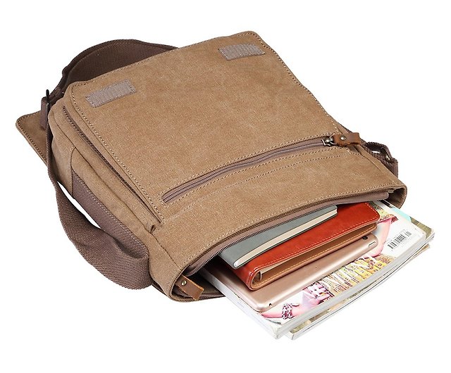 Troop Cotton Brown Laptop Messenger Bag