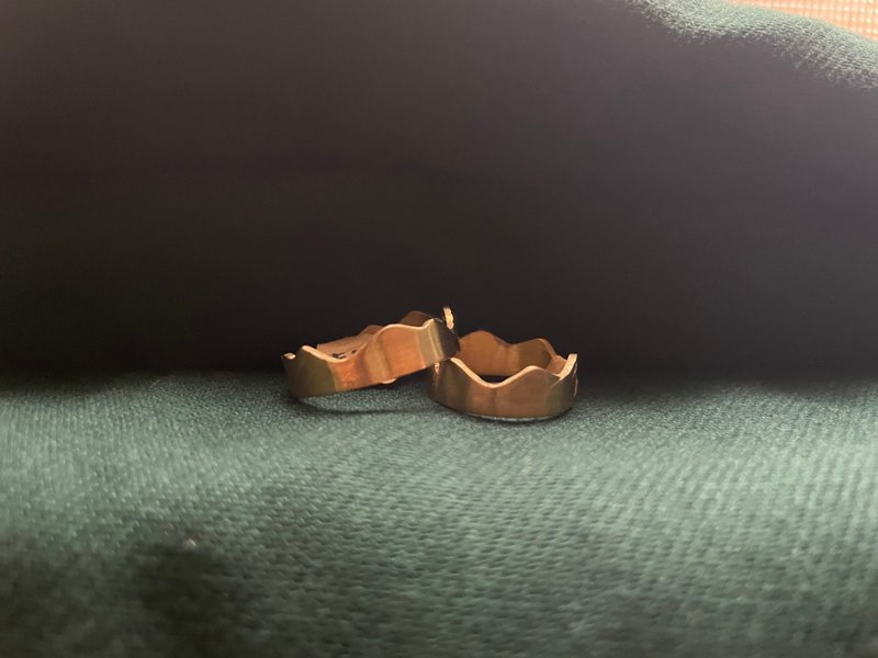 金色山脈 雙戒 - 戒指 - 銅/黃銅 金色