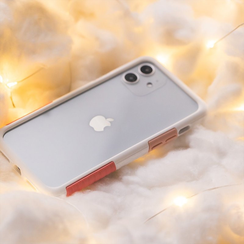 送品牌掛繩 iPhone 系列 NMD抗汙防摔手機殼-白玫瑰 - 手機殼/手機套 - 塑膠 白色