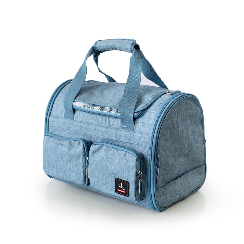 Angel Circle Texture Casual Pet Folding Bag Oxford Blue - กระเป๋าสัตว์เลี้ยง - ผ้าฝ้าย/ผ้าลินิน 