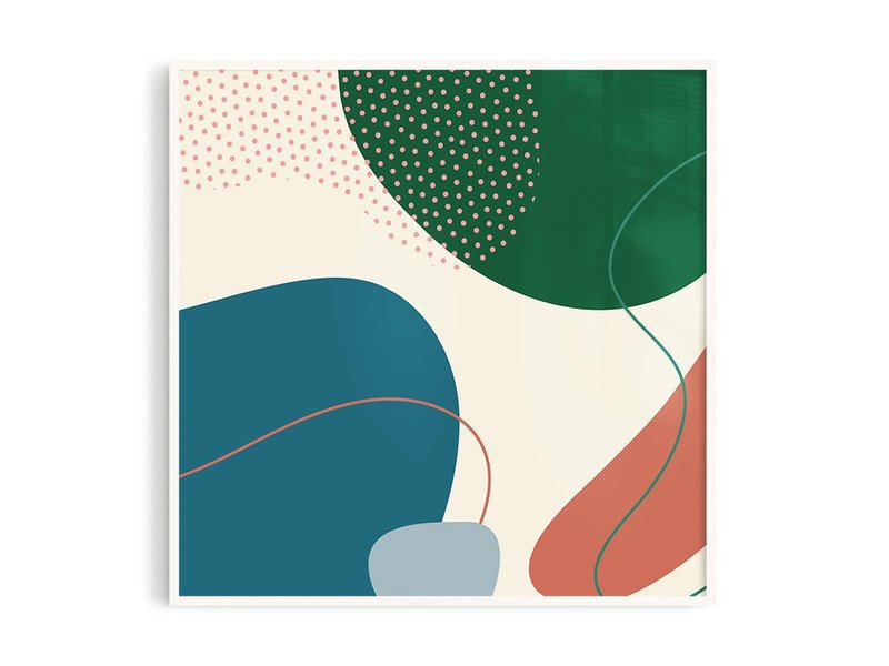 色彩圖6_3丨插畫/掛畫/海報/台灣製原木畫框/A4/尺寸可客製 - 海報/掛畫/掛布 - 紙 綠色