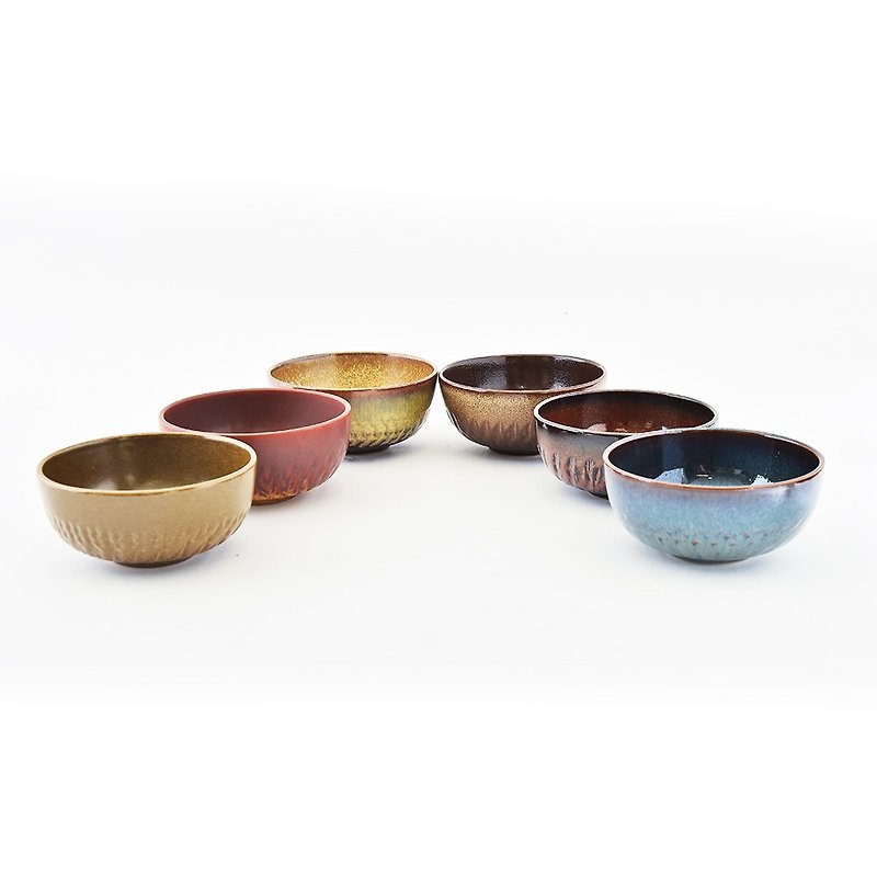 Mino Kiln | Six-Color Bowl Set - ถ้วยชาม - ดินเผา หลากหลายสี