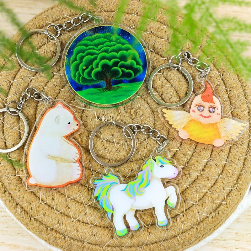 Artist Guo Jiaxiu SK energy painting keychain - ที่ห้อยกุญแจ - อะคริลิค หลากหลายสี