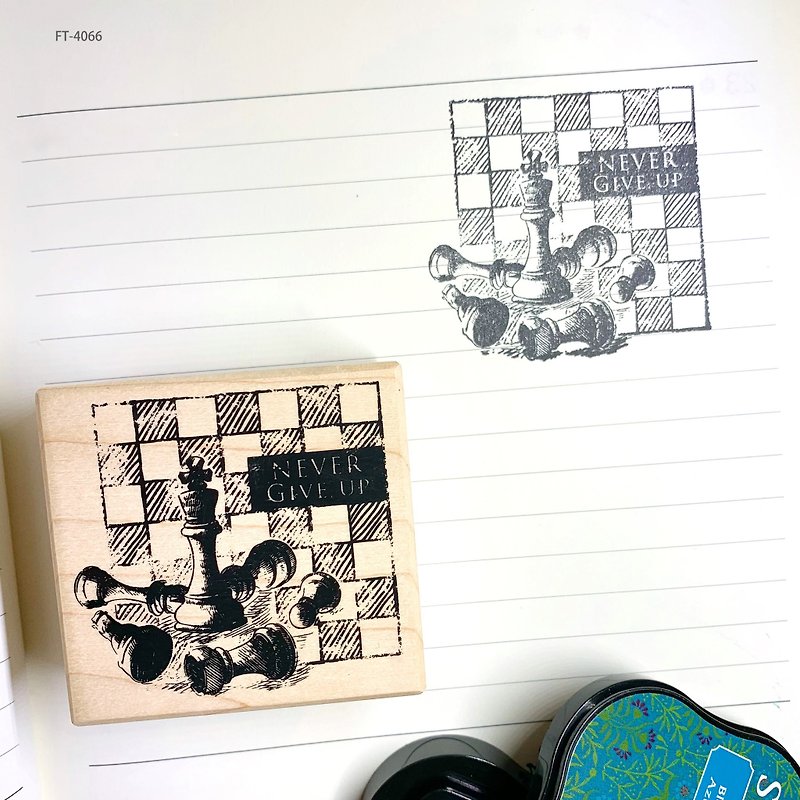 Maple Wood Stamp- Chessboard FT-4066 - Stamps & Stamp Pads - Wood 