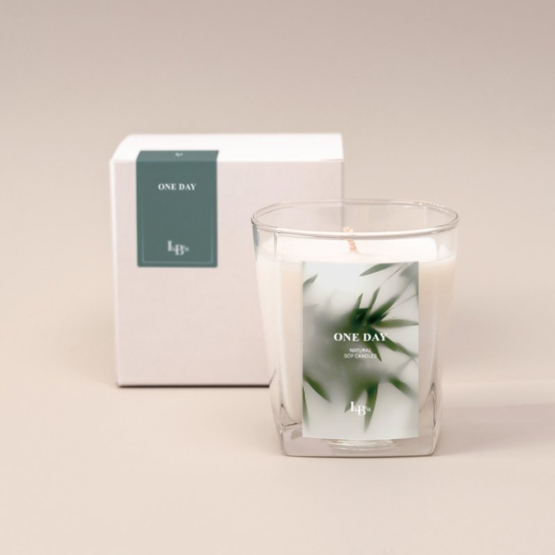 【茶香|青茶 一期一會One day】天然大豆香氛蠟燭 - 香氛/精油/擴香 - 蠟 