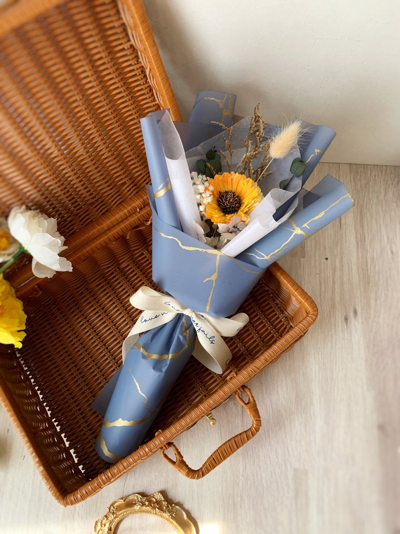 向日葵乾燥花束/索拉向日葵/拍照小物/生日/紀念禮/畢業花束 - 乾燥花/永生花 - 植物．花 黃色