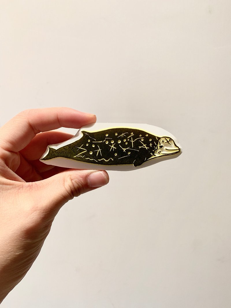 Cetacea Stamps (Cuvier's Beaked Whale) - ตราปั๊ม/สแตมป์/หมึก - ยาง สีเทา