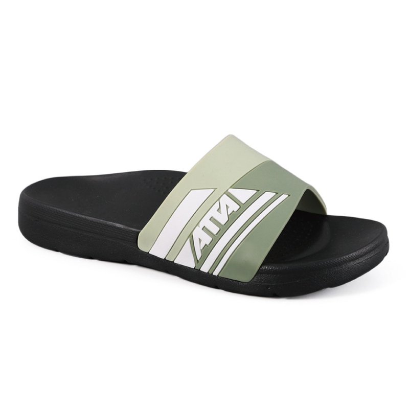 【ATTA】Foot pressure dispersing flow line pressure equalizing slippers-green - Slippers - Plastic 