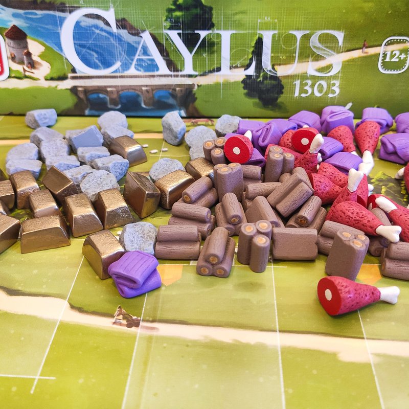 與 Caylus 1303 棋盤遊戲兼容的豪華資源令牌。 - 桌遊/卡牌 - 其他材質 