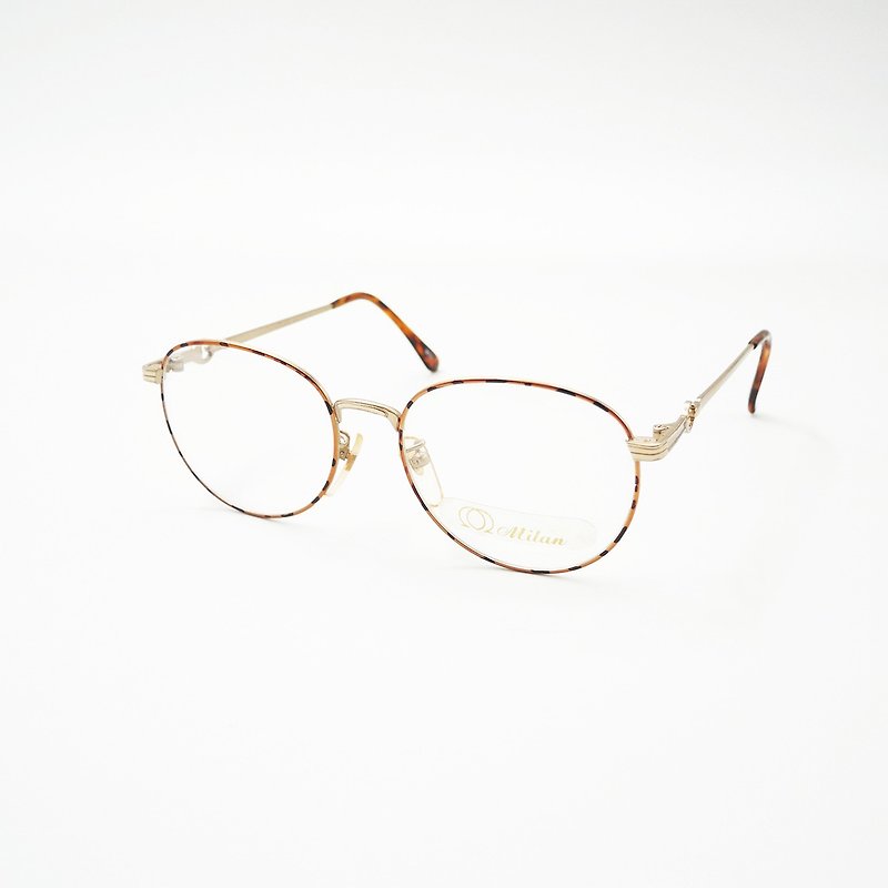 Monroe Optical Shop / Japan K gold carved glasses frame no.A01 vintage - กรอบแว่นตา - เครื่องประดับ สีทอง