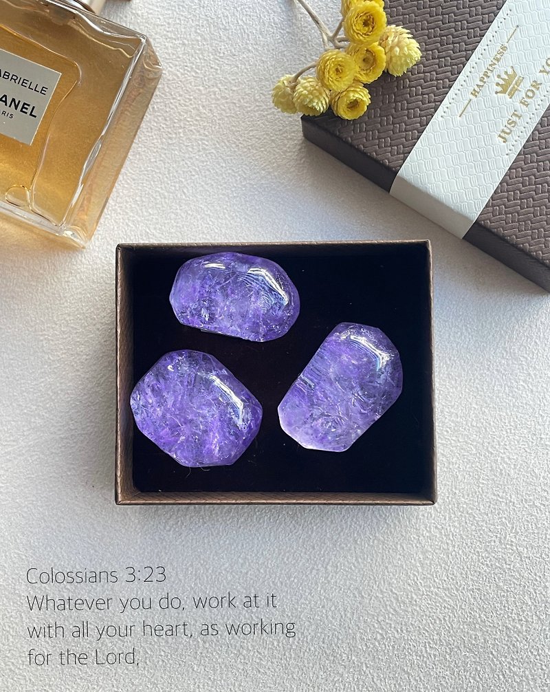 Ao Pengsi Art Aesthetics Amino Acid Handmade Soap February Birthstone Amethyst Series - Candles, Fragrances & Soaps - Essential Oils Purple