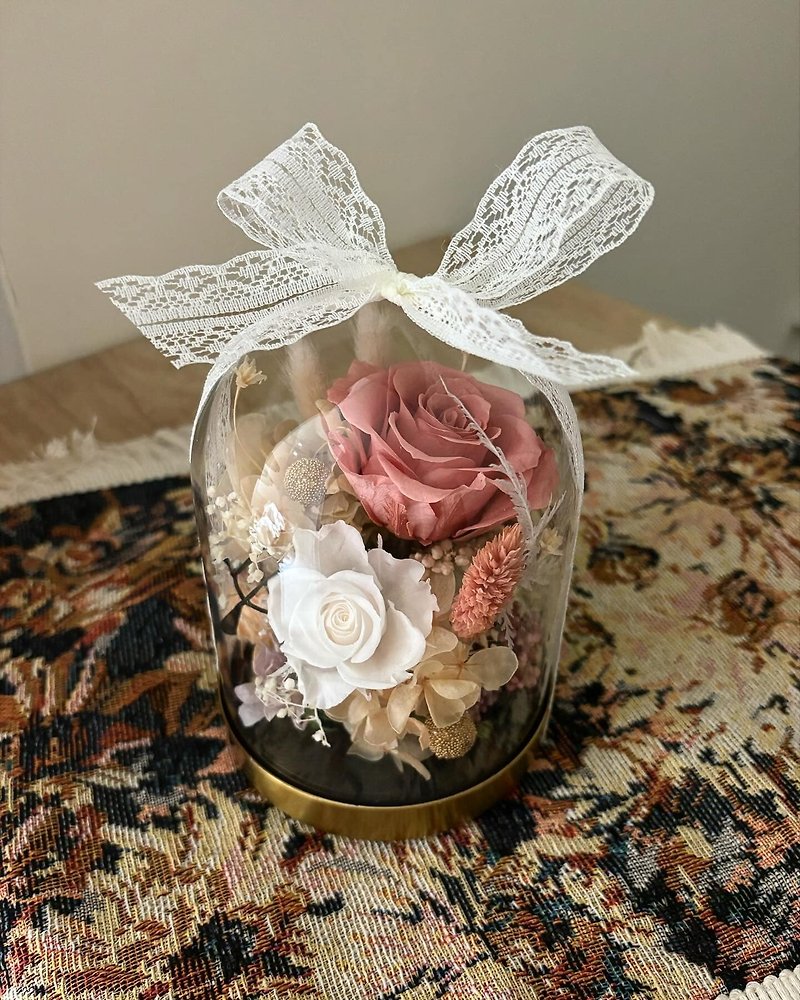 New Year Luxury/Designed Glass Cup/Eternal Love - Dried Flowers & Bouquets - Plants & Flowers Pink