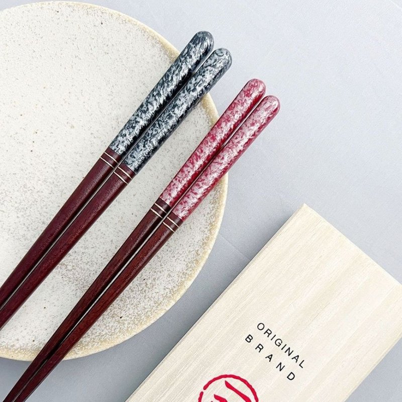 Ginza Couple's Chopsticks - ตะเกียบ - ไม้ หลากหลายสี