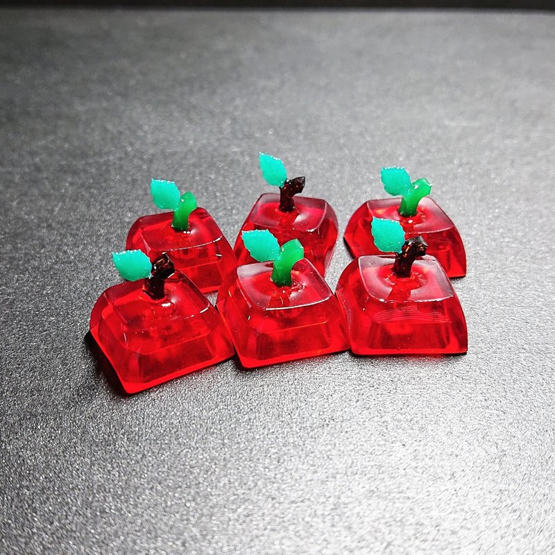 Apple keycap (1 piece) - Computer Accessories - Resin Red