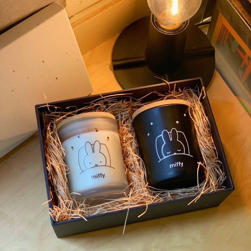 MIFFY授權-晚安好朋友 手工香氛蠟燭香氛組 - 香氛蠟燭/燭台 - 玻璃 白色
