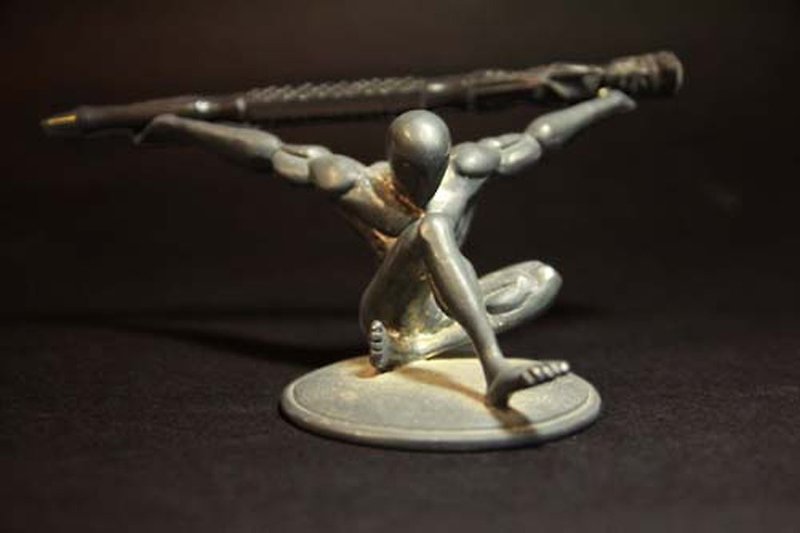 美國手工錫製舉重力士筆座 | JAC ZAGOORY DESIGNS - 筆筒/筆座 - 其他金屬 銀色