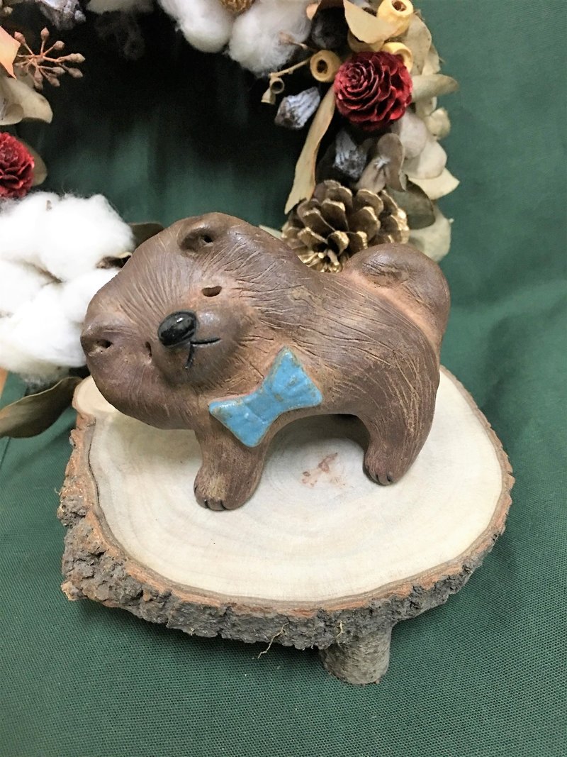 走吧!走吧!搖搖尾巴系列-咖咖鬆獅犬  三胞胎 - 擺飾/家飾品 - 陶 多色