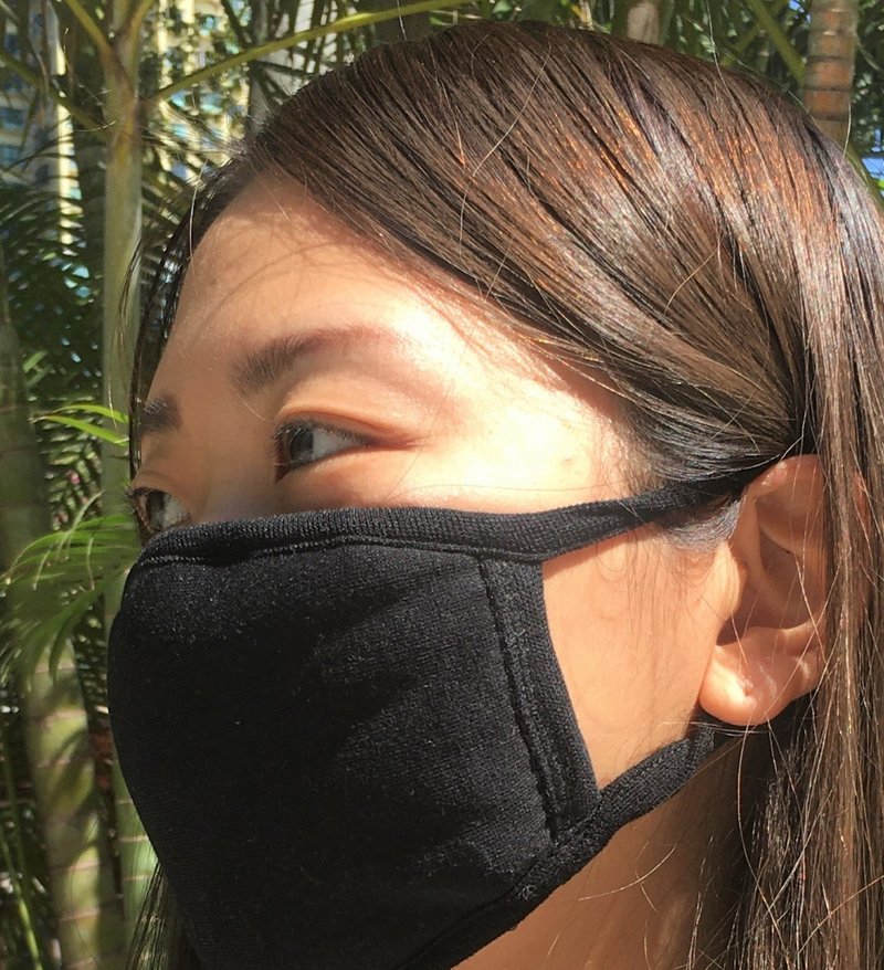 三層加厚大面積棉布口罩( 3個)日常替換裝, M07020 - 口罩/口罩收納套 - 棉．麻 黑色