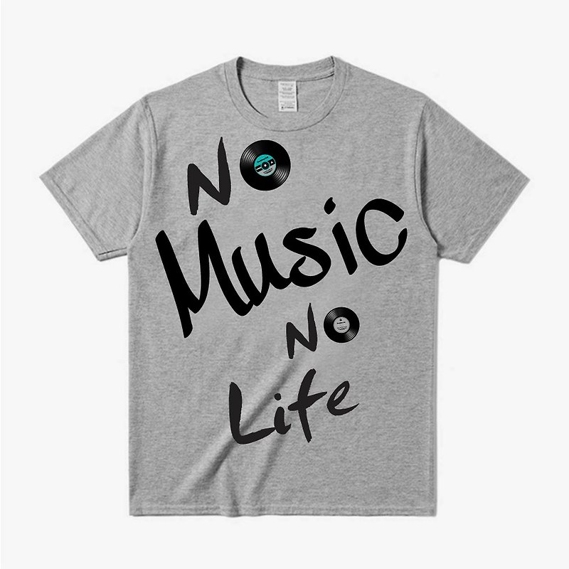 換季特賣 經典文字 NO MUSIC,NO LIFE 個性純棉T桖T-shirt - 男 T 恤 - 棉．麻 