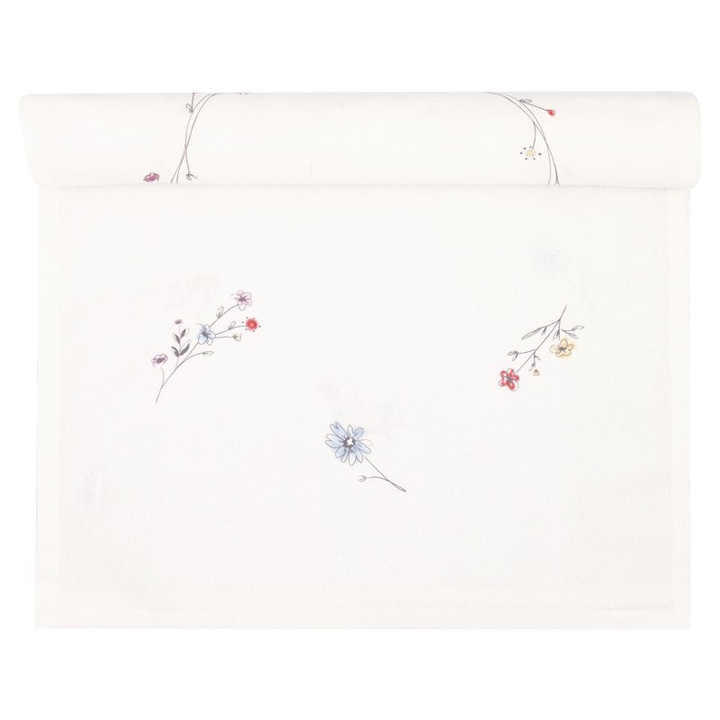 【新品】丹麥Greengate Venissa white 印花桌旗 - 桌布/桌巾/餐墊 - 棉．麻 多色