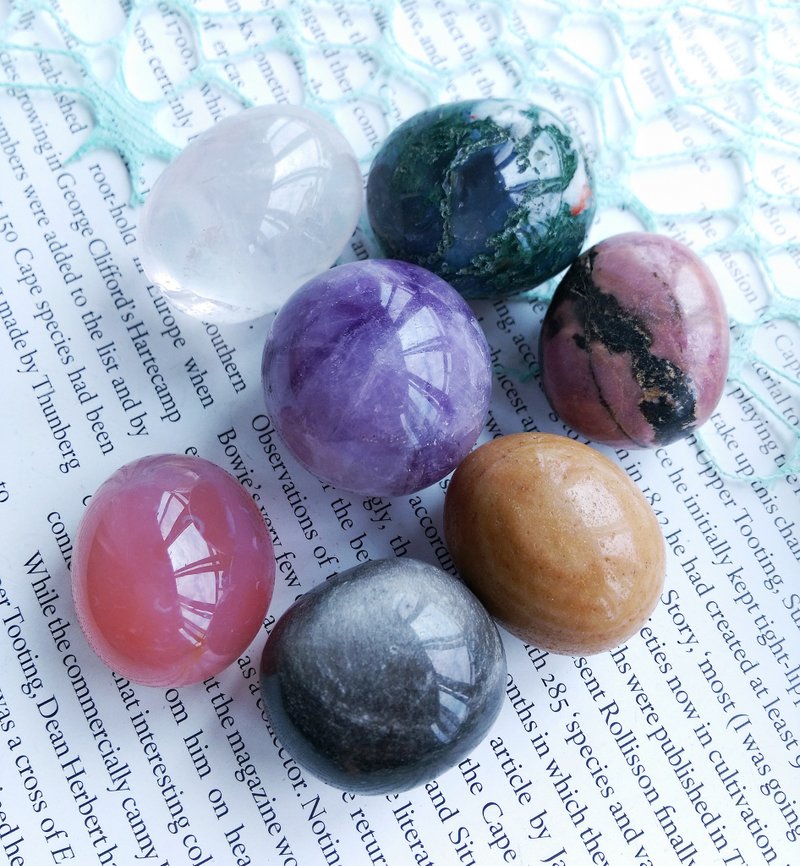 天然滾石組合 打磨件 消磁滾石 口袋能量石 天然礦石 原礦 - 擺飾/家飾品 - 其他材質 