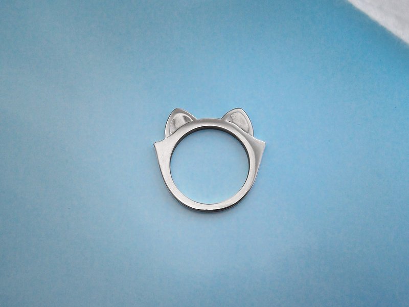 S Lee-925 Silver Hand-made Peace Series-Peace Cat Ring/Pendant - แหวนทั่วไป - โลหะ 