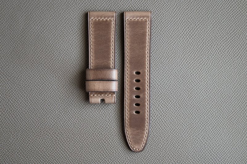 Panerai Watch Strap of Horween Chromexcel leather in Natural color (MTO) - 錶帶 - 真皮 咖啡色