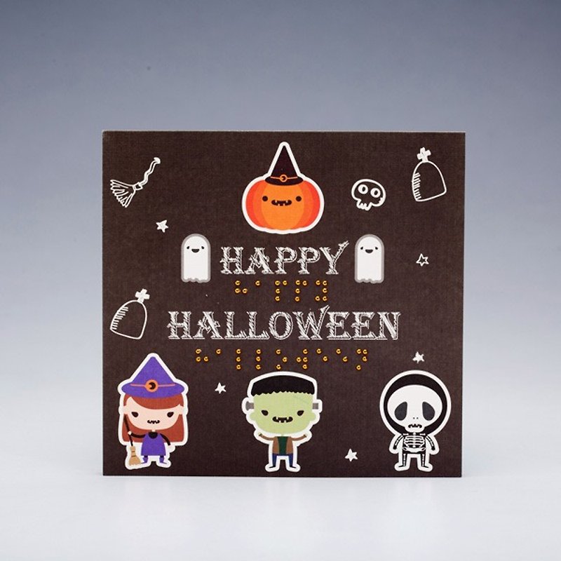 [GFSD] Rhinestone Boutique-Handmade Braille Cards-Halloween Party - การ์ด/โปสการ์ด - กระดาษ 