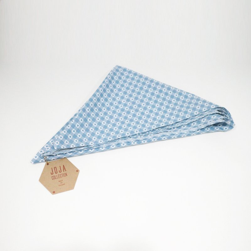 日本の大きな正方形の布：温家宝清をプレイする時間は、名前を取らないJOJA│ - スカーフ - コットン・麻 ブルー