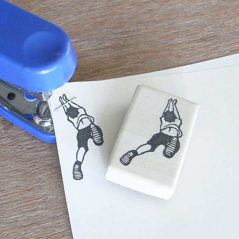 Handmade rubber stamp for stapler Slide in - Stamps & Stamp Pads - Rubber Khaki