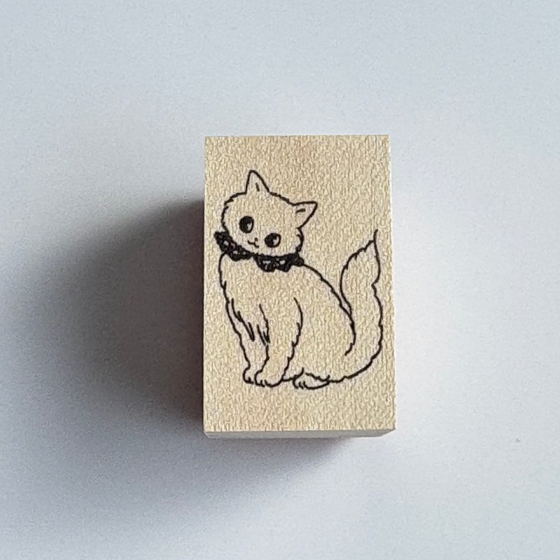 時髦絨毛貓 2030 - 印章/印台 - 橡膠 